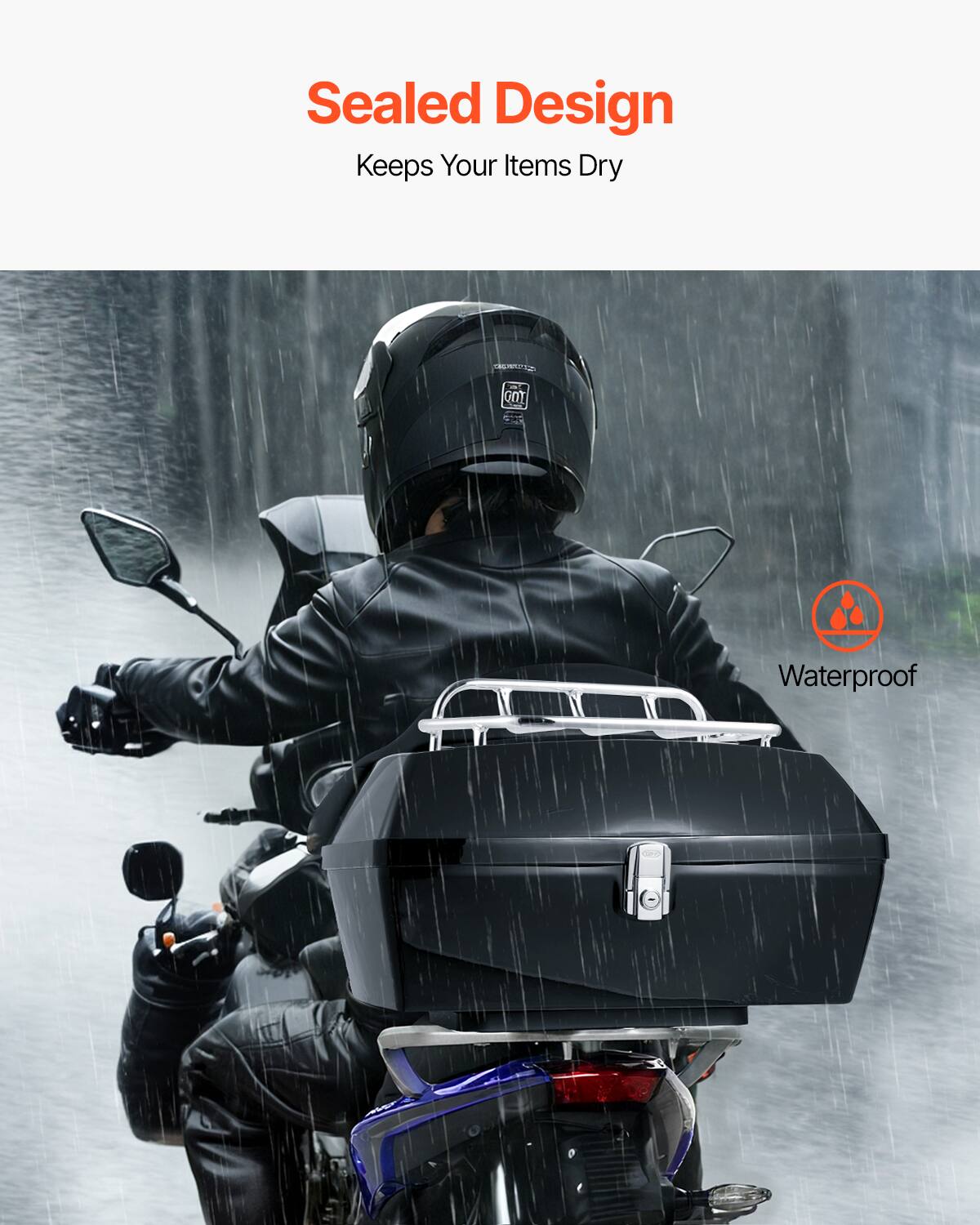 Sealed Design  
Keeps Your Items Dry  

Waterproof