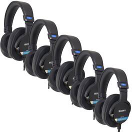 5x Sony MDR-M1 Closed-Back Over-Ear Reference Monitor Headphones - Black