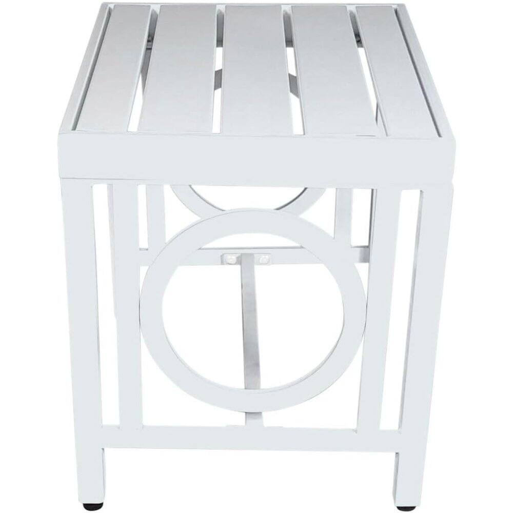 Alt View 2. Carolina Chair & Table - Grammercy Outdoor Chair and Side Table - White - White.
