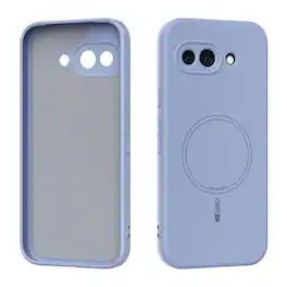 Dteck - Magnetic Liquid Silicone Case for Google Pixel 10A, Anti-Scratch Shockproof Soft Non-Slip Anti-Fingerprint Cover - Skyblue
