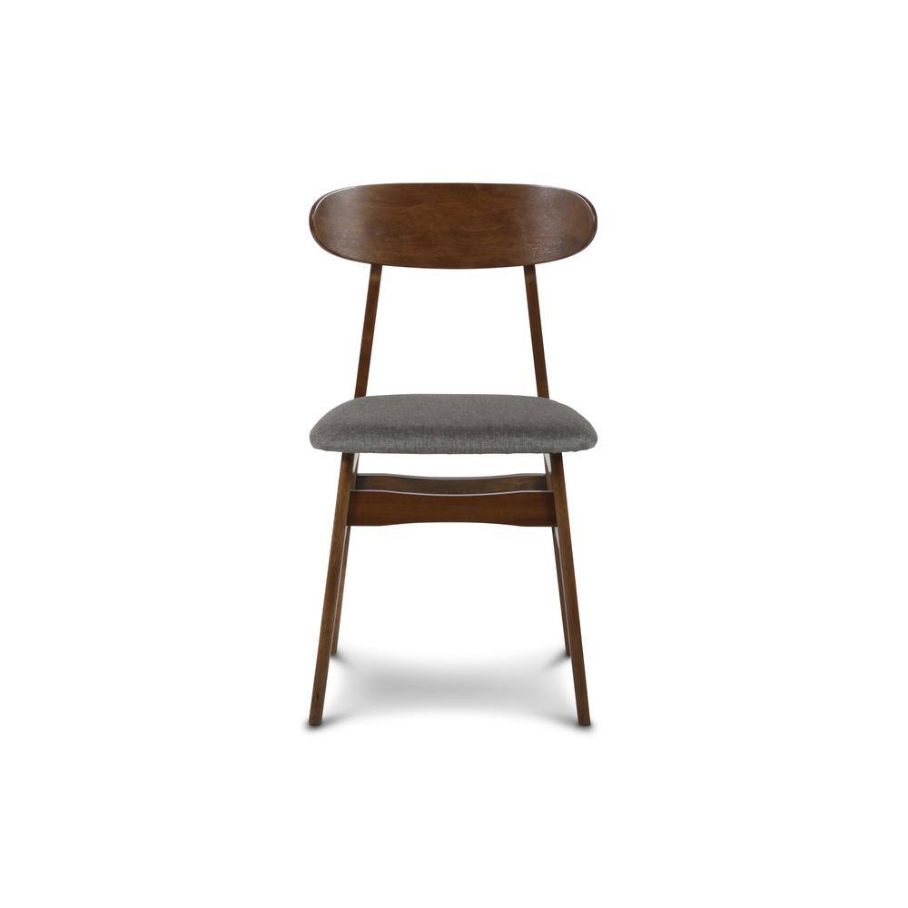 Alt View 2. New Classic Furniture - Furniture Morocco Dining Chair with Cushion- Set of 2- Dark Gray - Grey.