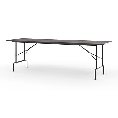 Alt View 3. Staples - Staples 8' x 30" Wooden Heavy Duty Folding Table, Walnut (58367) - Walnut.