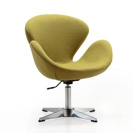 Manhattan Comfort - Raspberry Modern Upholstered Swivel Lounge Chair - Green
