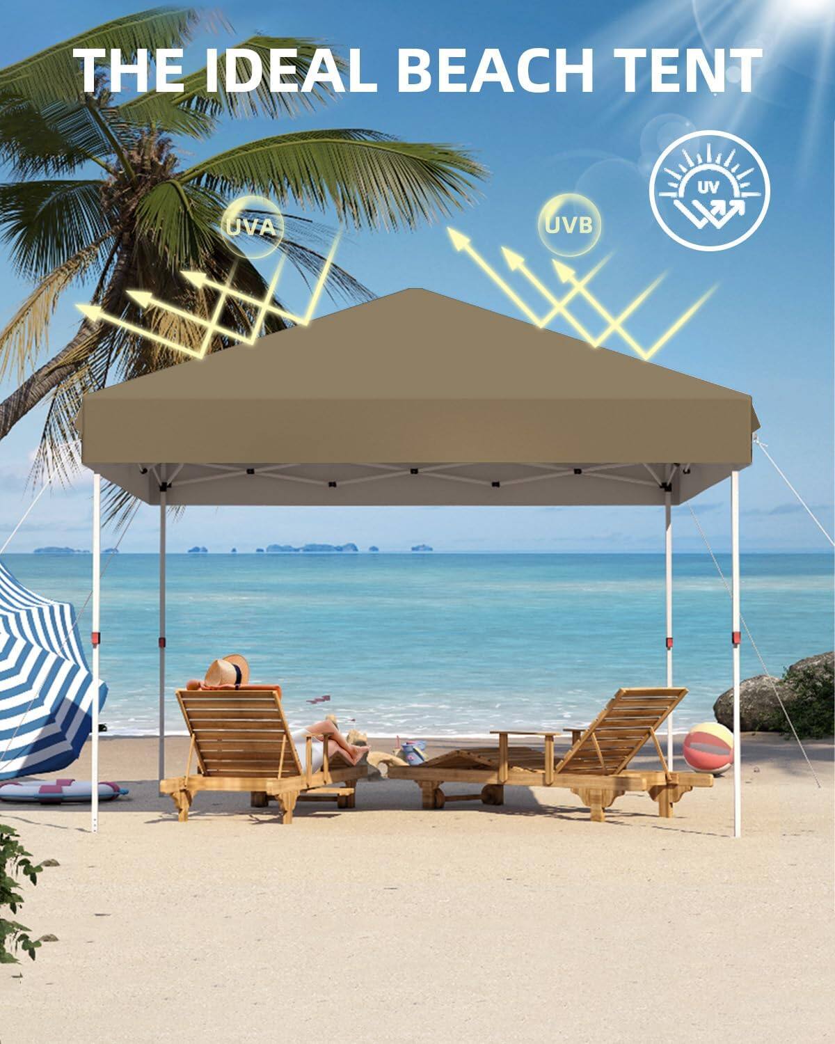 THE IDEAL BEACH TENT

UVA UVB UV