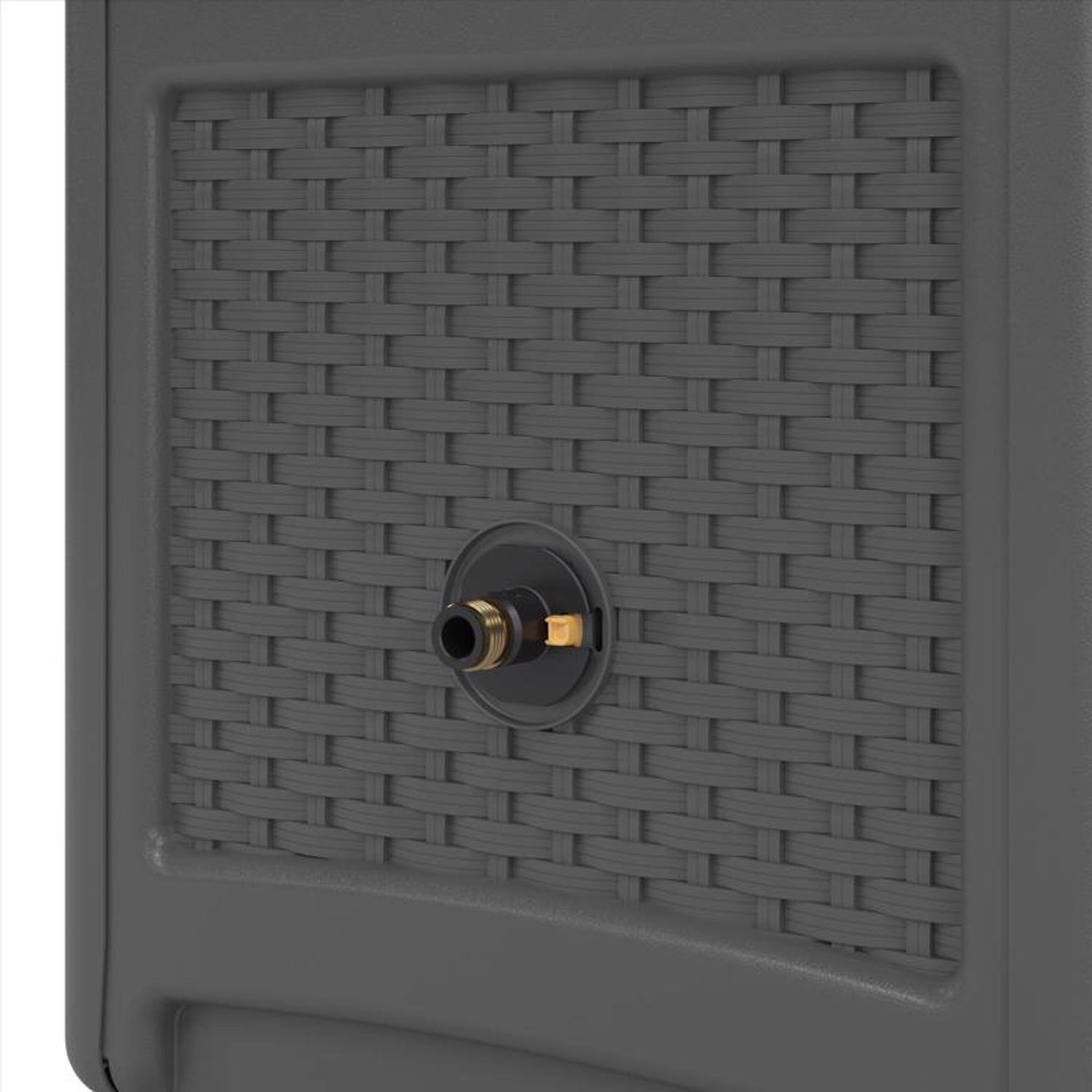 Left. Suncast - Suncast Smart Trak 225 ft. Gray Free Standing Hideaway Hose Reel.