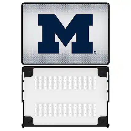 Front. Keyscaper - Michigan Wolverines Linen MacBook Case - Pro 14 in - Multicolor.