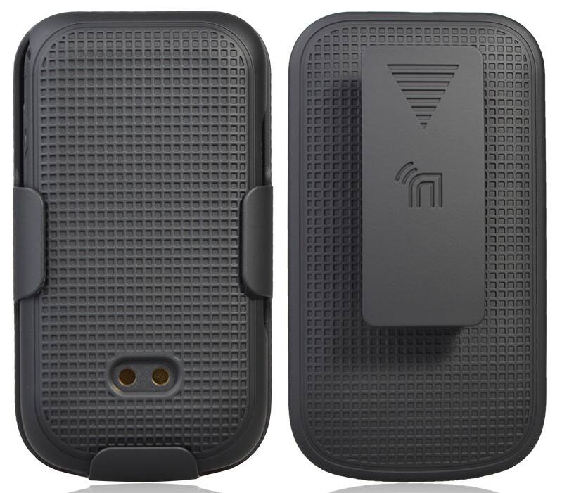 Alt View 3. Nakedcellphone - Case and Belt Clip Holster Combo for Sonim XP3 (XP3800) - Black.