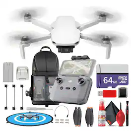 Mini 4K with DJI RC Remote (CP.MA.00000587.01) + 64GB Extreme Pro Card + More