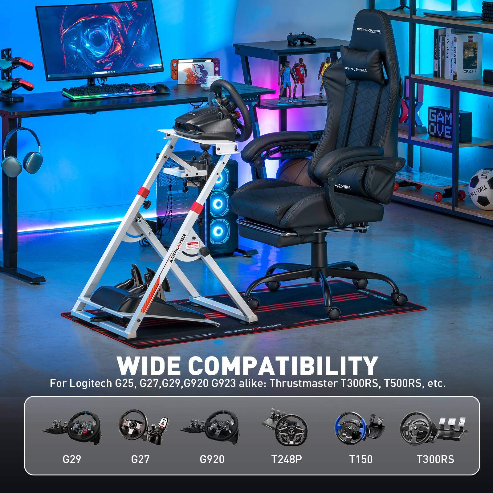 S STL/DE I Ji. FRAPT MAPE GAM OVE ADE S TiKi-Ta  ER | BA97 AOTPL WIDE COMPATIBILITY For Logitech G25, G27,G29,G920 G920 G923 alike: Thrustmaster T300RS, T500RS, etc.  G29 G27 G920 T248P T150 T300RS