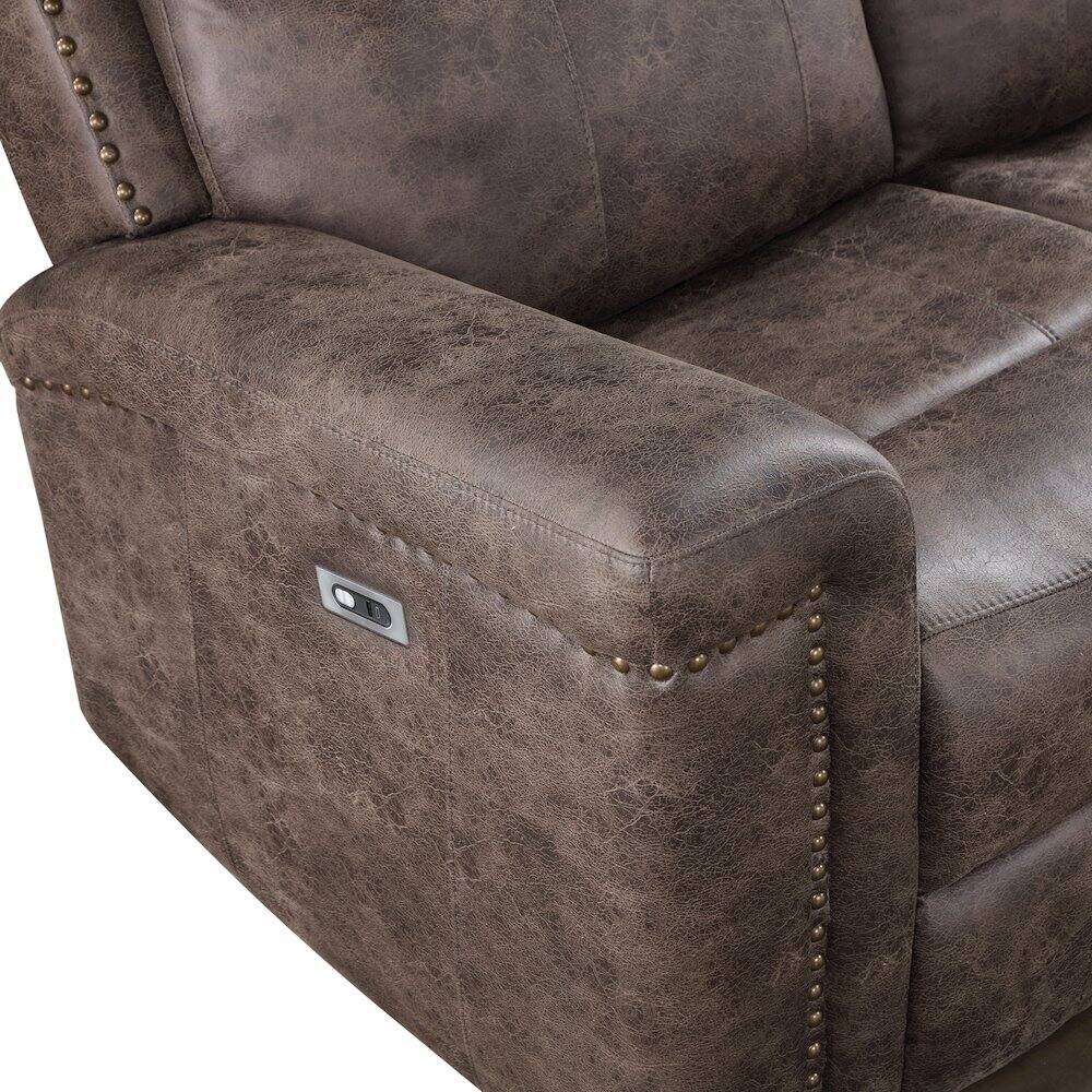 Alt View 2. New Classic Furniture - Quade Glider Recliner W/Pwr Fr-Mocha - Brown.