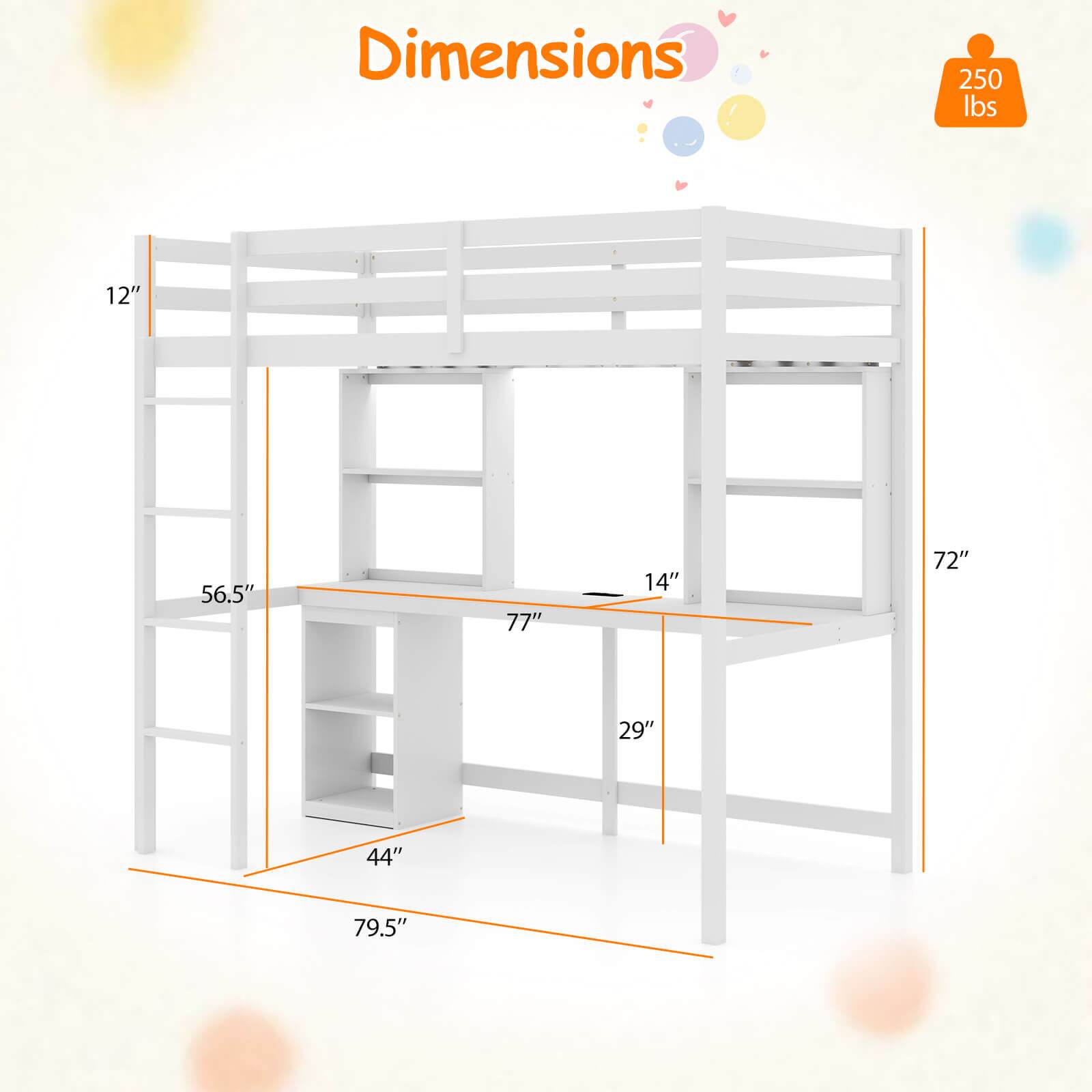 Dimensions: 250 lbs, 12" x 56.5" x 77" x 14" x 72" x 29" x 44" x 79.5".