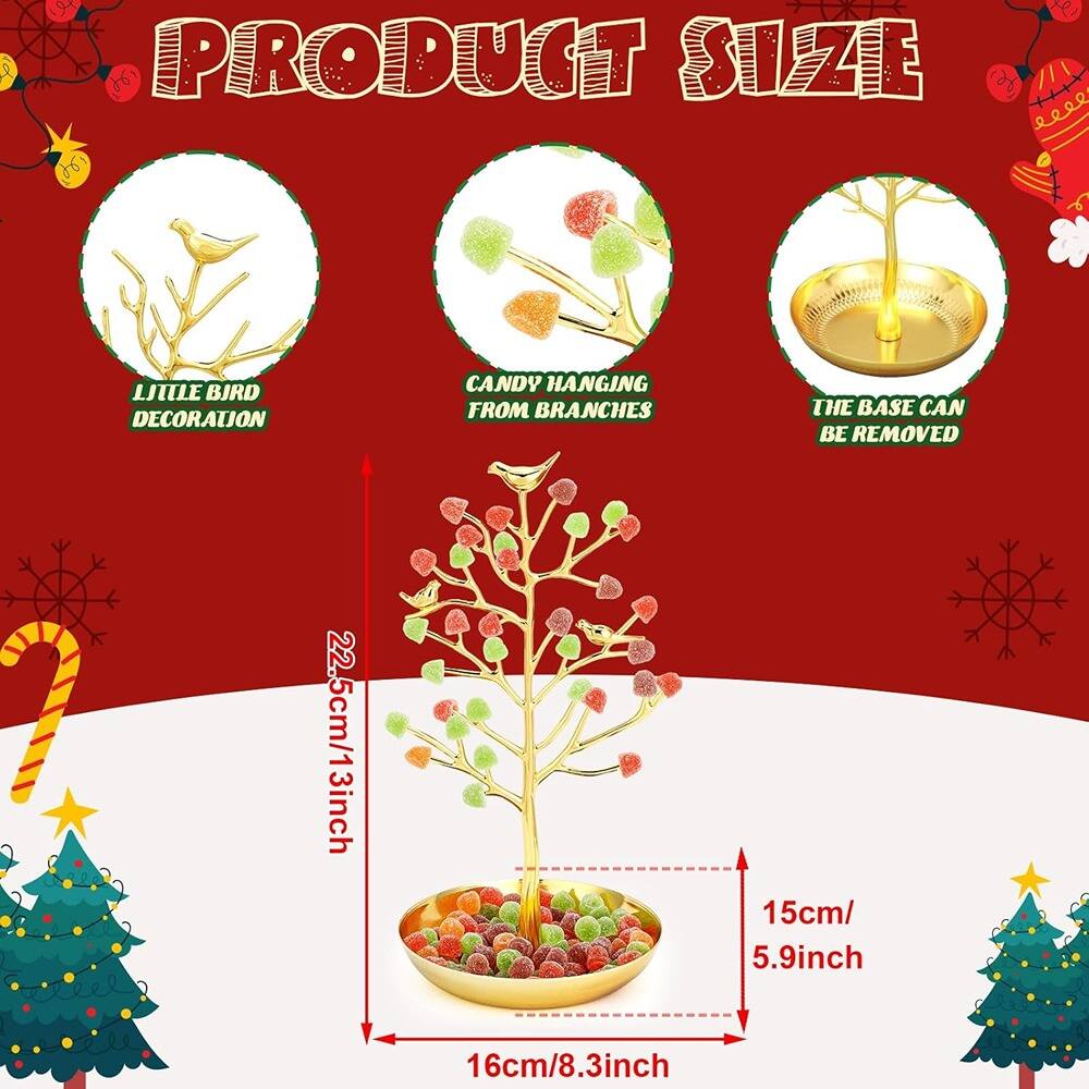 **PRODUCT SIZE**

- LITTLE BIRD DECORATION
- CANDY HANGING FROM BRANCHES
- THE BASE CAN BE REMOVED

- 22.5cm/13inch
- 15cm/5.9inch
- 16cm/8.3inch