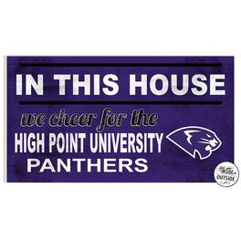 Jardine - High Point Panthers 11" x 20" Indoor/Outdoor In This House Sign - Purple
