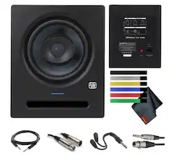 PreSonus - Eris Pro 8 2-Way Biamped, Active, 8" Coaxial Studio Monitor Bundle