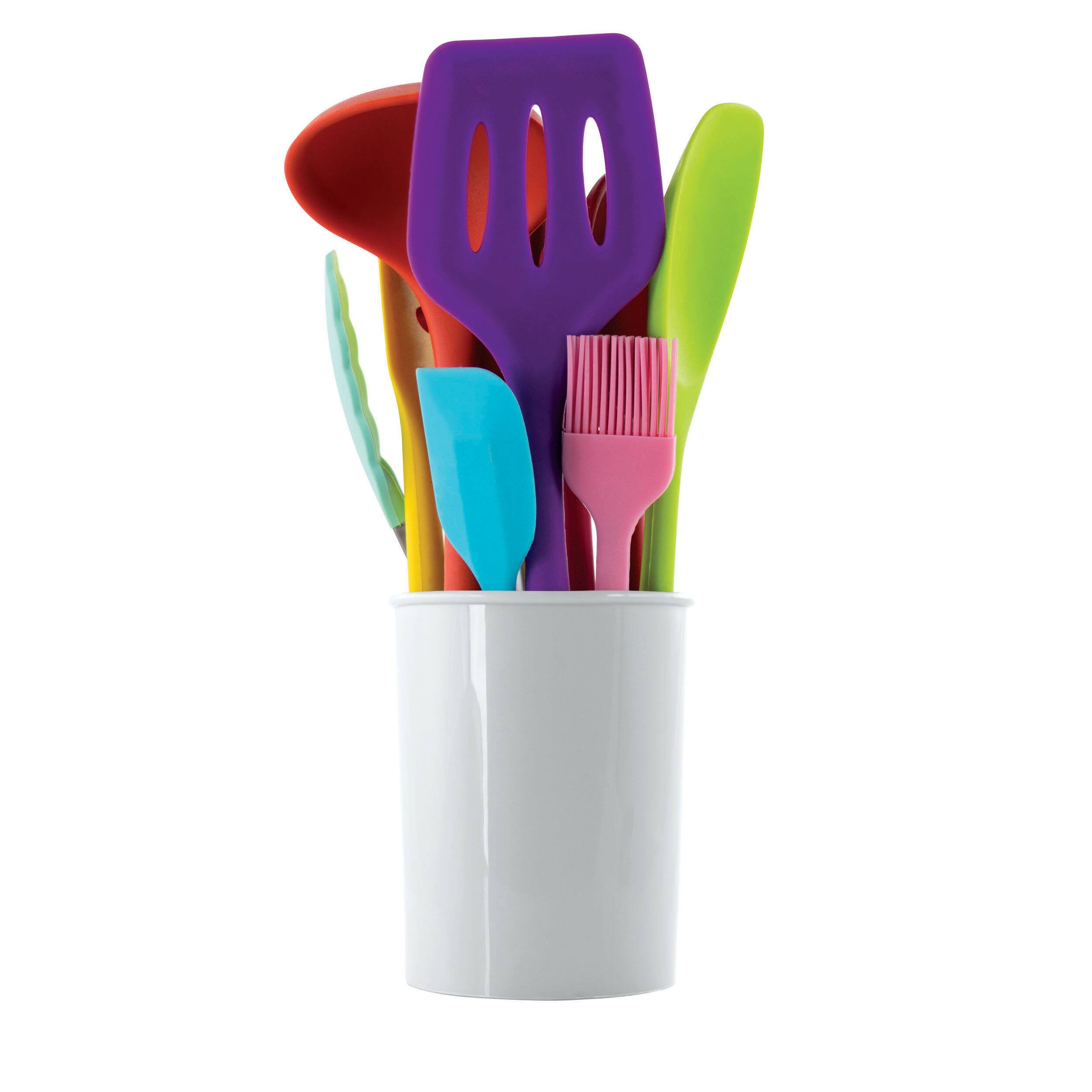 Alt View 2. MegaChef - MegaChef Mulit-Color Silicone Cooking Utensils, Set of 12 - Multi-colored.