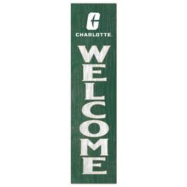 Jardine - Charlotte 49ers 12'' x 48'' Welcome Outdoor Leaner - Green