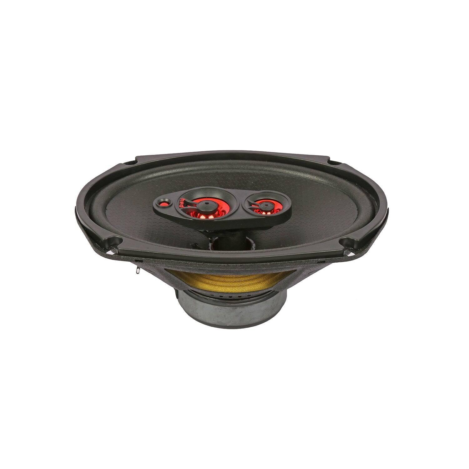 Left. Cerwin Vega - Cerwin Vega H694 - HED 2025 Edition 6"x9” 4-Way Coaxial Full Range Speaker Set - Black and Red.