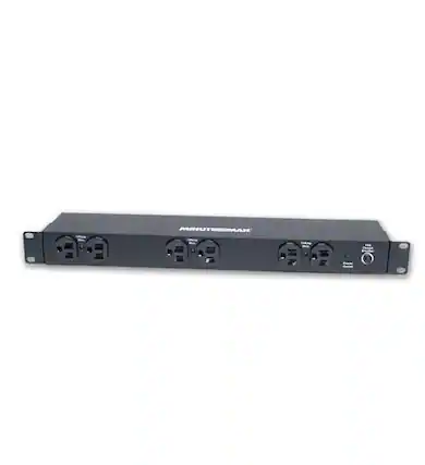 Front. Minuteman Ups - OEPD1415HV 14-Outlets PDU - NEMA 5-15P - 14 x NEMA 5-15R - 120 V - 0U/1U - Horizontal/Vertical - Rack-mountable - Black.