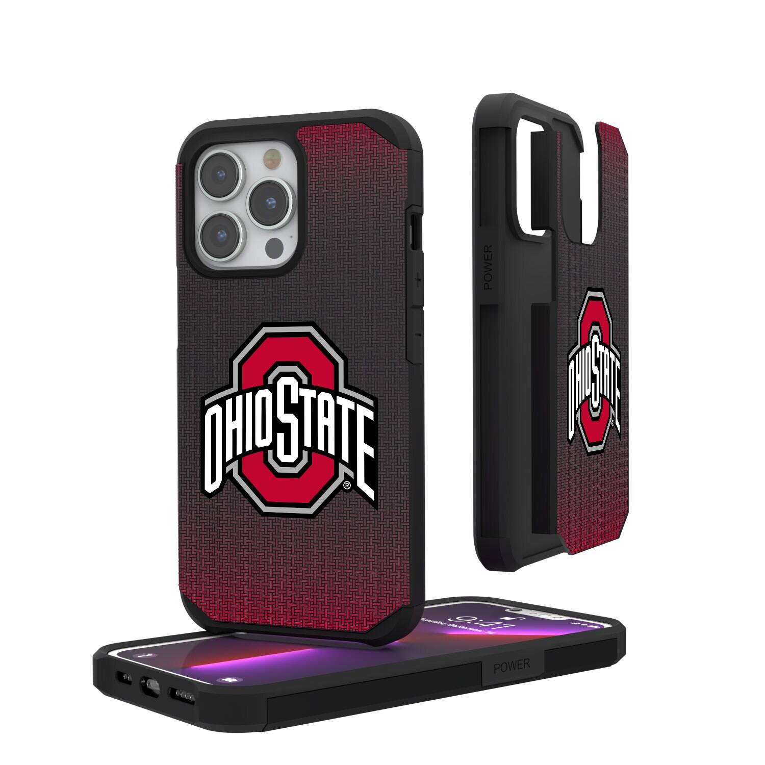 Keyscaper - NCAA - Ohio State Buckeyes Linen Logo iPhone Rugged Case - 16 Pro - Black price history on PriceWatchPro