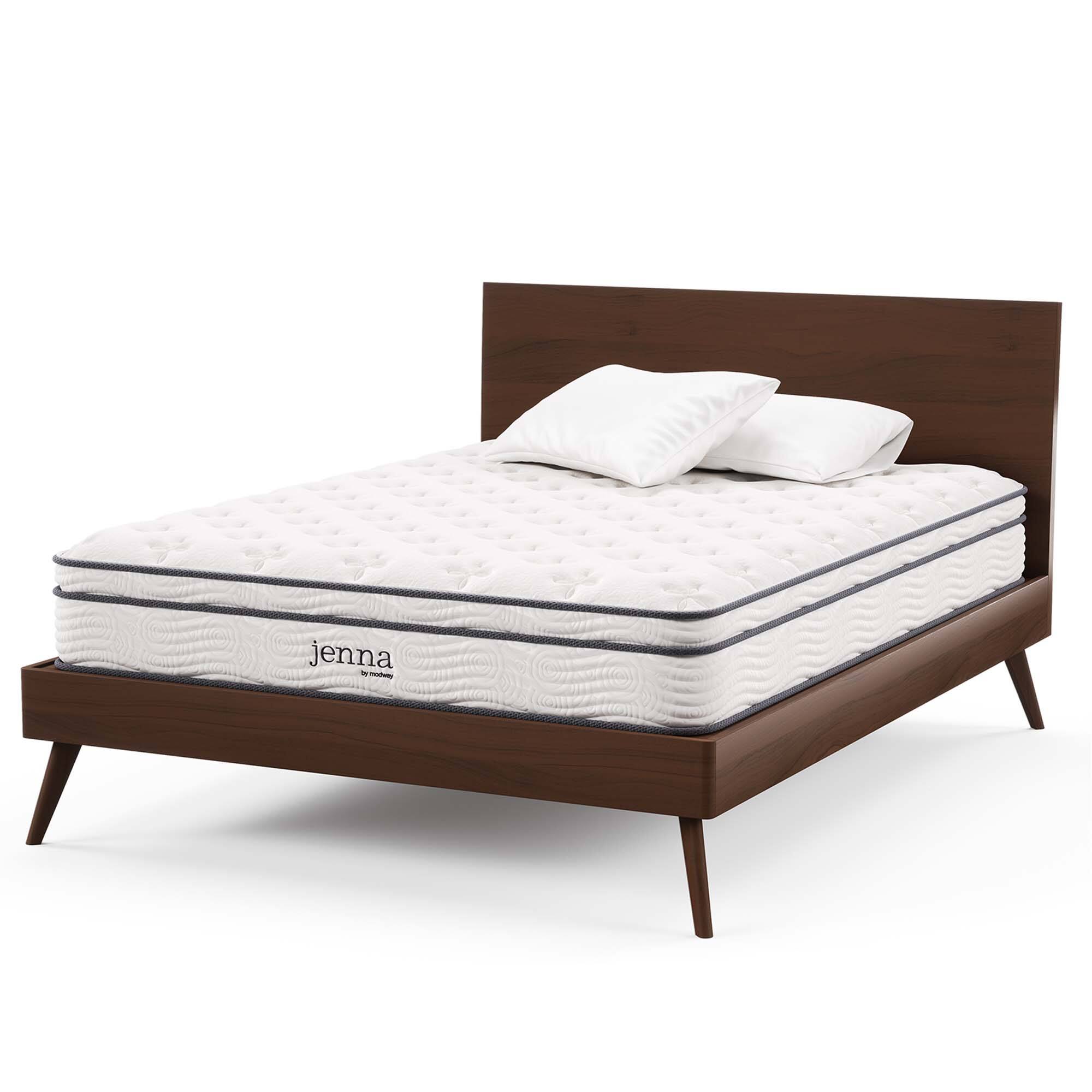Alt View 8. Modway - Jenna 10" Innerspring and Foam Queen Mattress by Modway - White.