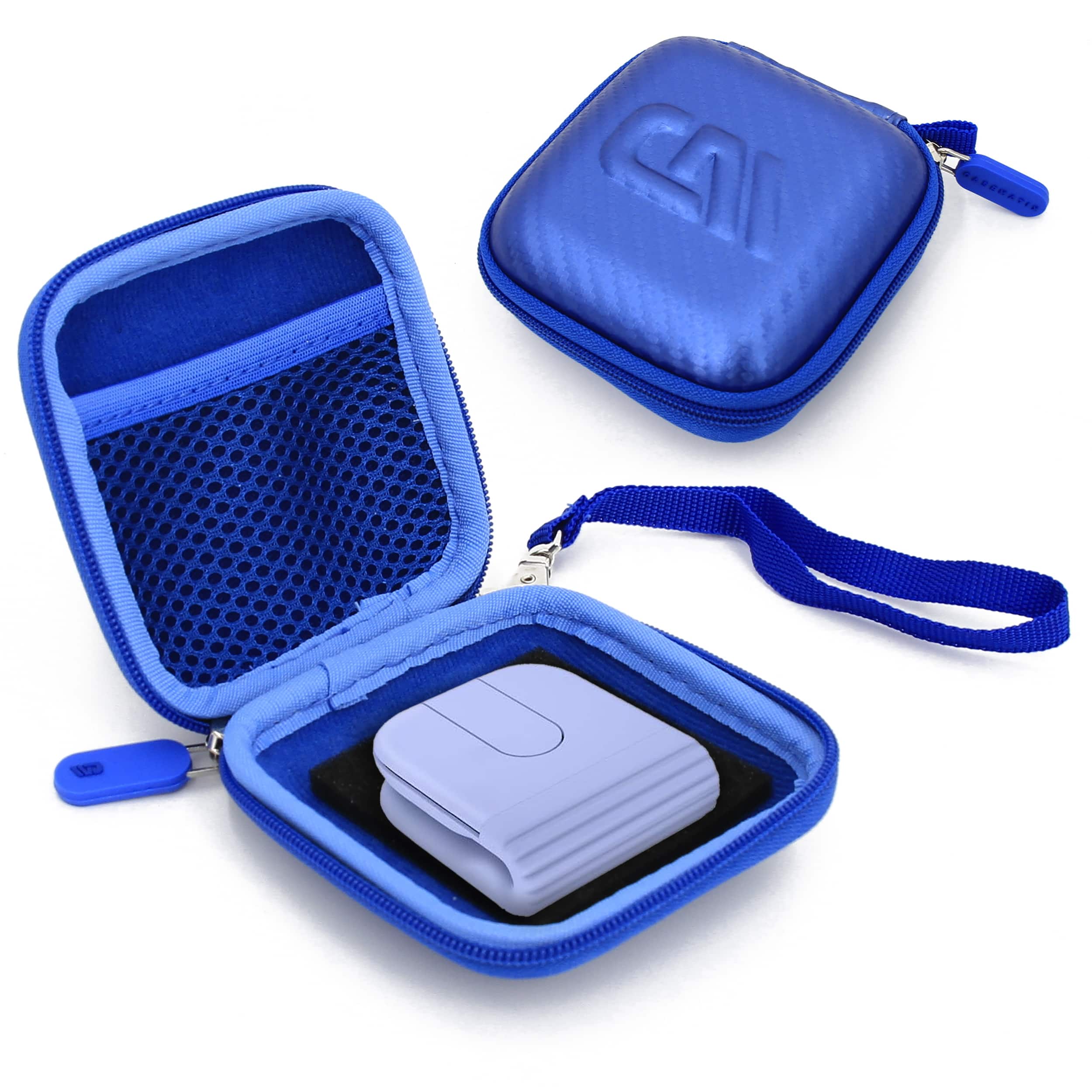 CASEMATIX - Carrying Case for Logitech Mobi Fold Foldable Wireless Mouse – Blue Travel Case for Portable Bluetooth Mouse
