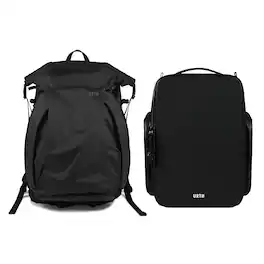 Urth - Helios 40L Outdoor Backpack (black + Large Core Camera Cube + Rain Cover