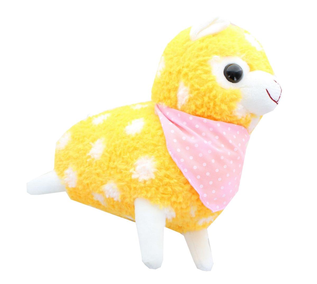 Front. Toynk - Alpaca 12-Inch Plush w/ Bandana - Pastel Orange.