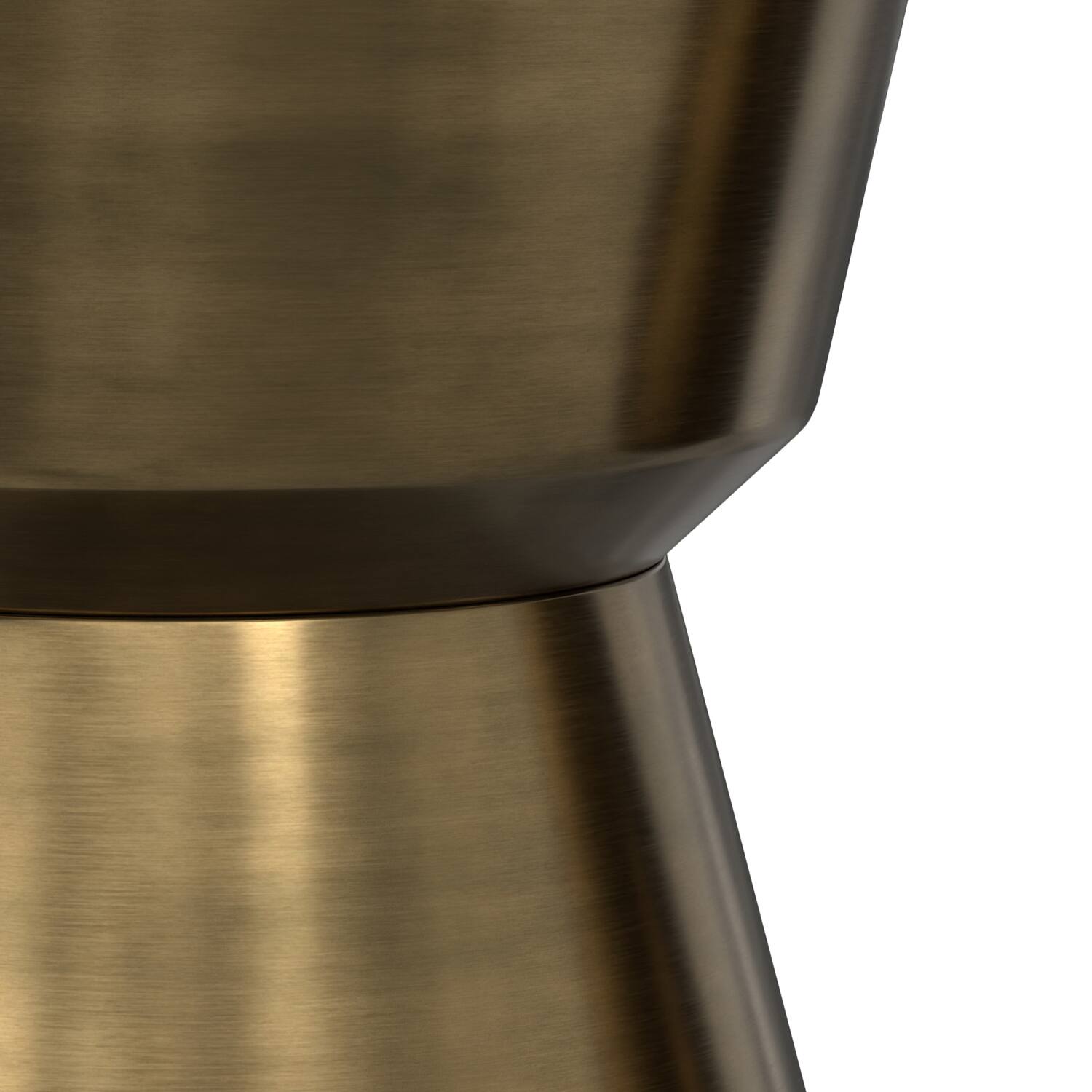 Alt View 5. Simpli Home - Allegra 16 inch Wide Modern Metal Side Table in Antique Brass Iron, Assembled - Antique Brass.
