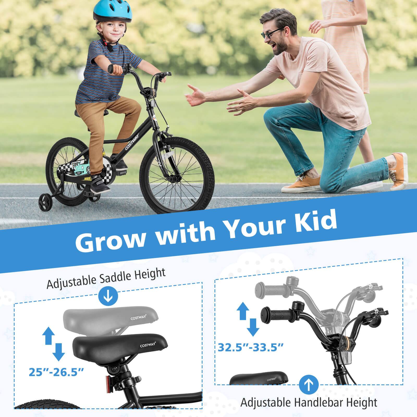 Grow with Your Kid

Adjustable Saddle Height  
25" - 26.5"

Adjustable Handlebar Height  
32.5" - 33.5"