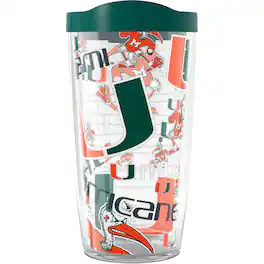Tervis - Miami Hurricanes 16oz. Allover Classic Tumbler - Multicolor