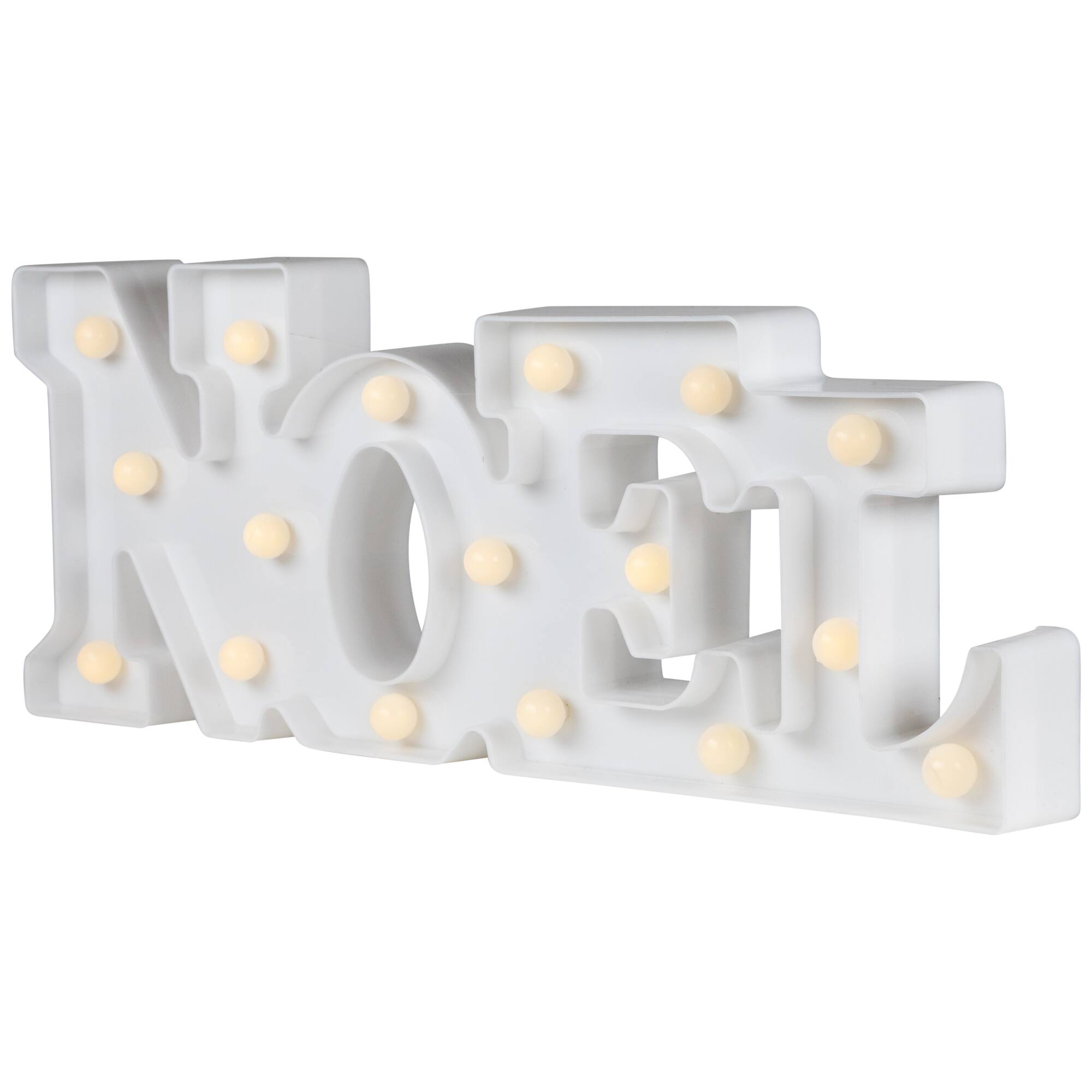 Alt View 4. Northlight - LED Lighted NOEL Christmas Marquee Wall Sign - 17" - White - White.