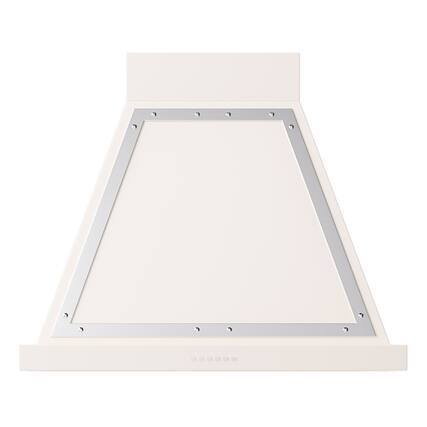 Front. ILVE - ILVE Nostalgie II Noblesse 30 inch Ducted Wall Mount Range Hood with 600 CFM (Antique White, Chrome Trim) - Antique White.