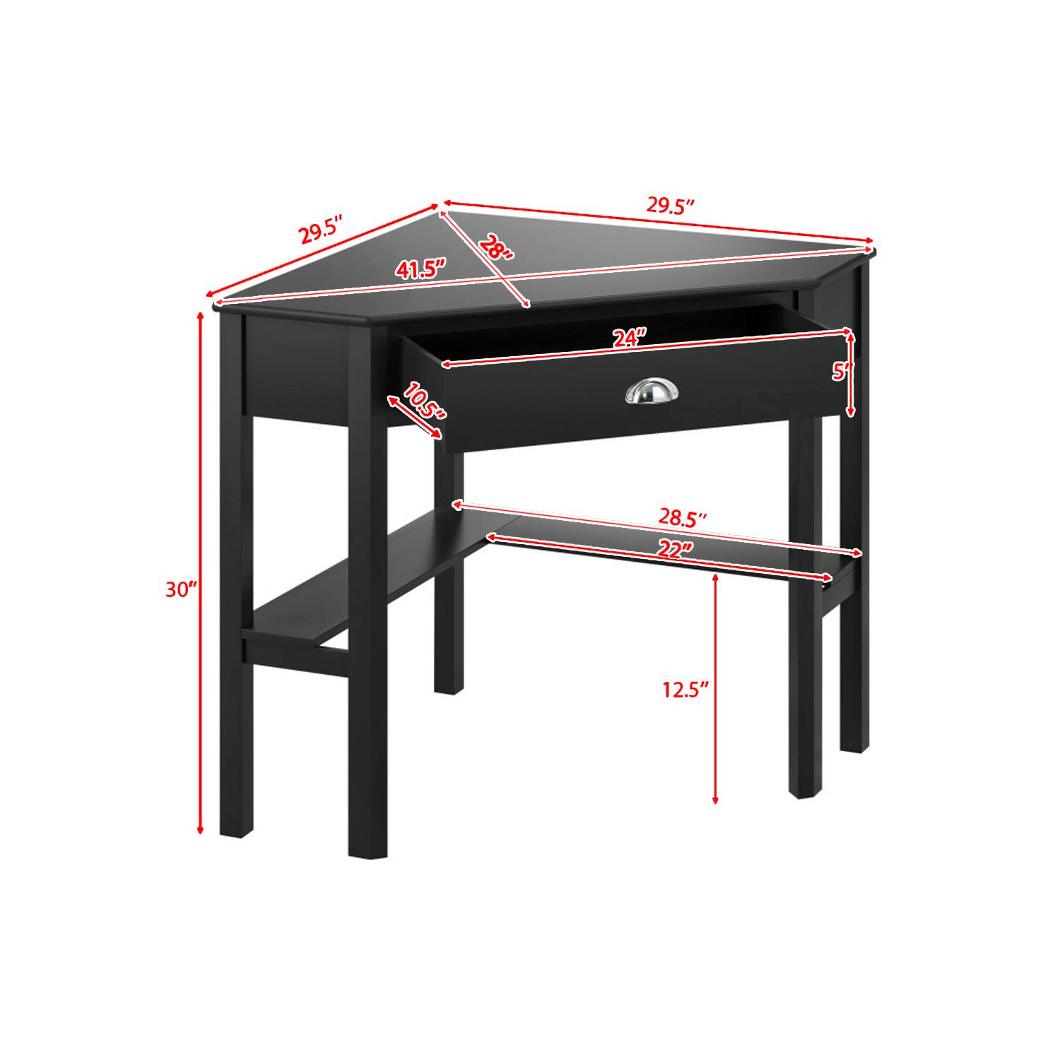 29.5" 41.5" 28" 29.5" 10.5" 24" 5' 30"h 28.5" 22" 12.5"