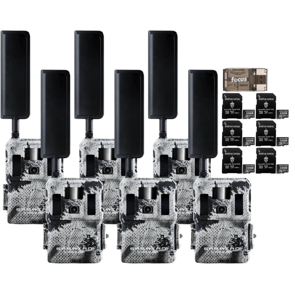Spartan Camera - Spartan GoLive2 4G/LTE Trail Camera (6 Pack) with 32GB Memory Card & Card Reader