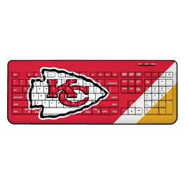 Keyscaper - Kansas City Chiefs Diagonal Stripe Wireless Keyboard - Multicolor