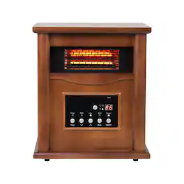 Vaczon - Electric Fireplace Infrared Heater 1500W Space Heater with Remote, Adjustable Thermostat, Eco Mode & Child Lock - Chestnut Color