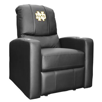 Front. DreamSeat - Black Notre Dame Fighting Irish Logo Stealth Manual Recliner - Black.