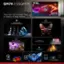 The text on the image is about a display of technology products, including a TV, a monitor, and a laptop. The products are from the TCL brand and feature a variety of advanced technologies, such as QM7K, 55QM7K, and D-MiniLED LED. The display also showcases the CrystGlow HVA Panel and the Game Accelerator, both of which enhance the gaming experience. The audio system is designed by Bang & Olufsen, ensuring high-quality sound. The TV, monitor, and laptop are all ultra slim, making them aesthetically pleasing and space-saving. Overall, the display showcases the latest technology advancements in the field of electronics.