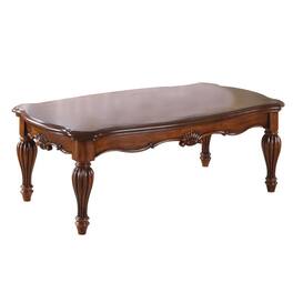 Manhattan Lane - Vintage Rectangular Wooden Coffee Table with Fluted Legs - Brown