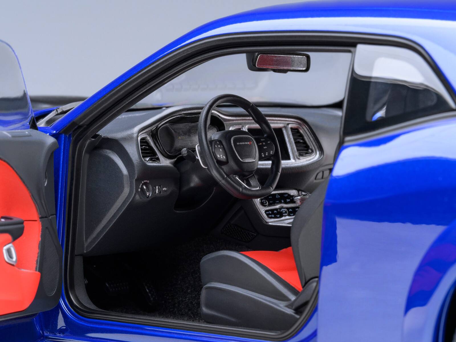 Alt View 3. Autoart - 2022 Dodge Challenger R/T Scat Pack Widebody Indigo Blue 1/18 Model Car by Autoart.