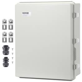 VEVOR - Outdoor Electrical Junction Box,20.87 x 16.92 x 7.87 in,ABS Plastic Electrical Enclosure Box with Hinged Cover Stainless - Gray