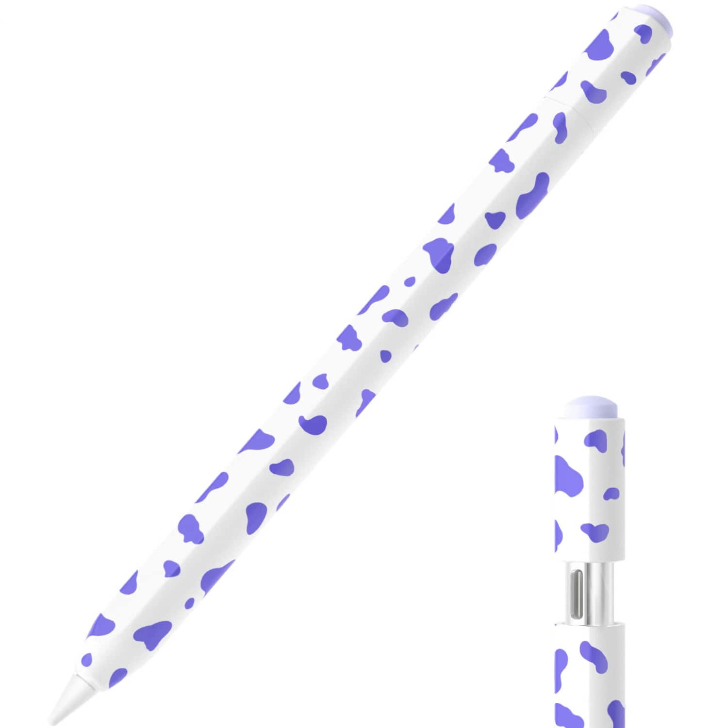 Stock Preferred - Cow-Print Silicone Case for Apple Pencil 2nd Gen. - Purple