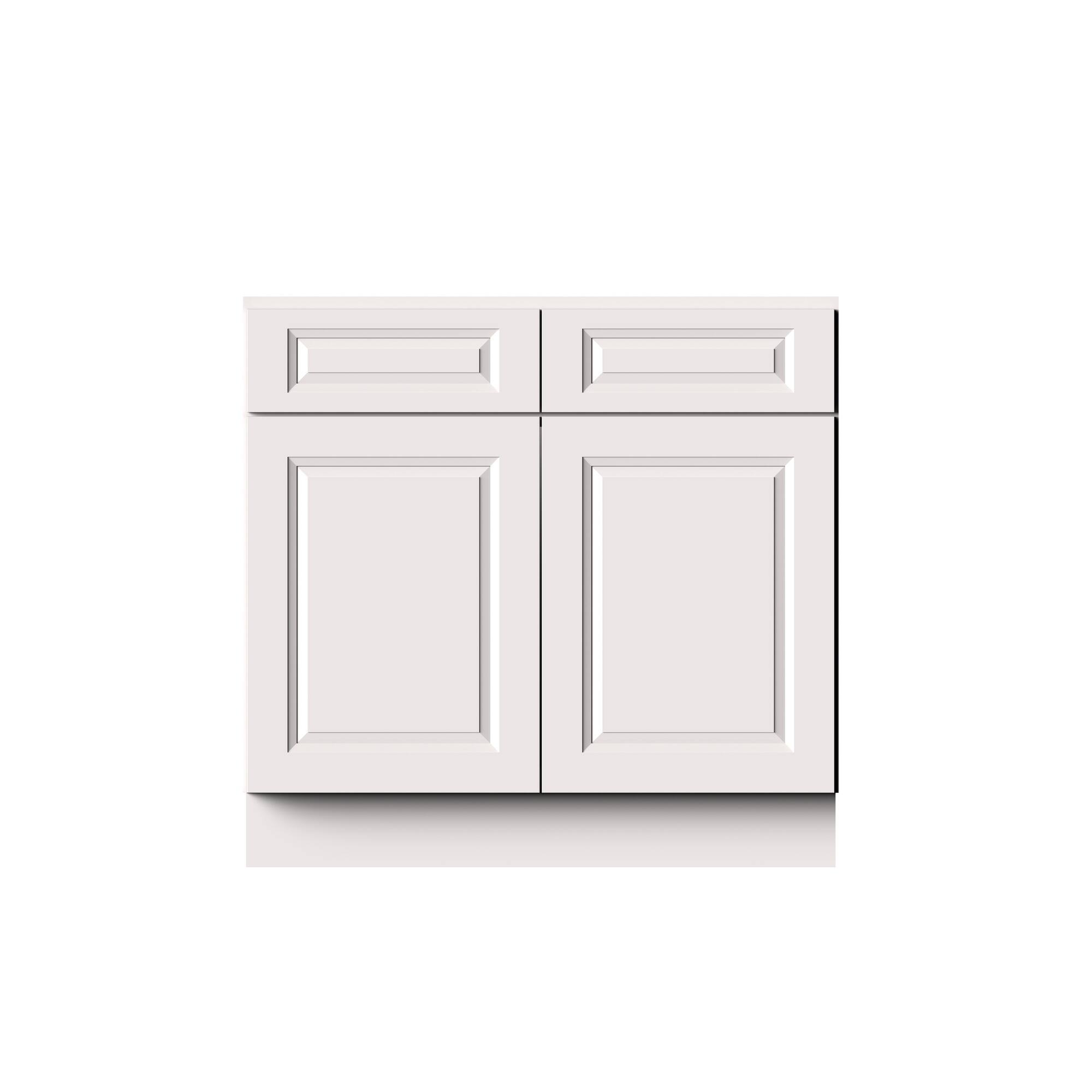 Alt View 1. Boyel Living - 36-in W x 34.5-in H x 24-in D Shaker Sink Kitchen Base Cabinet with Soft-Close Doors - Glacier White.