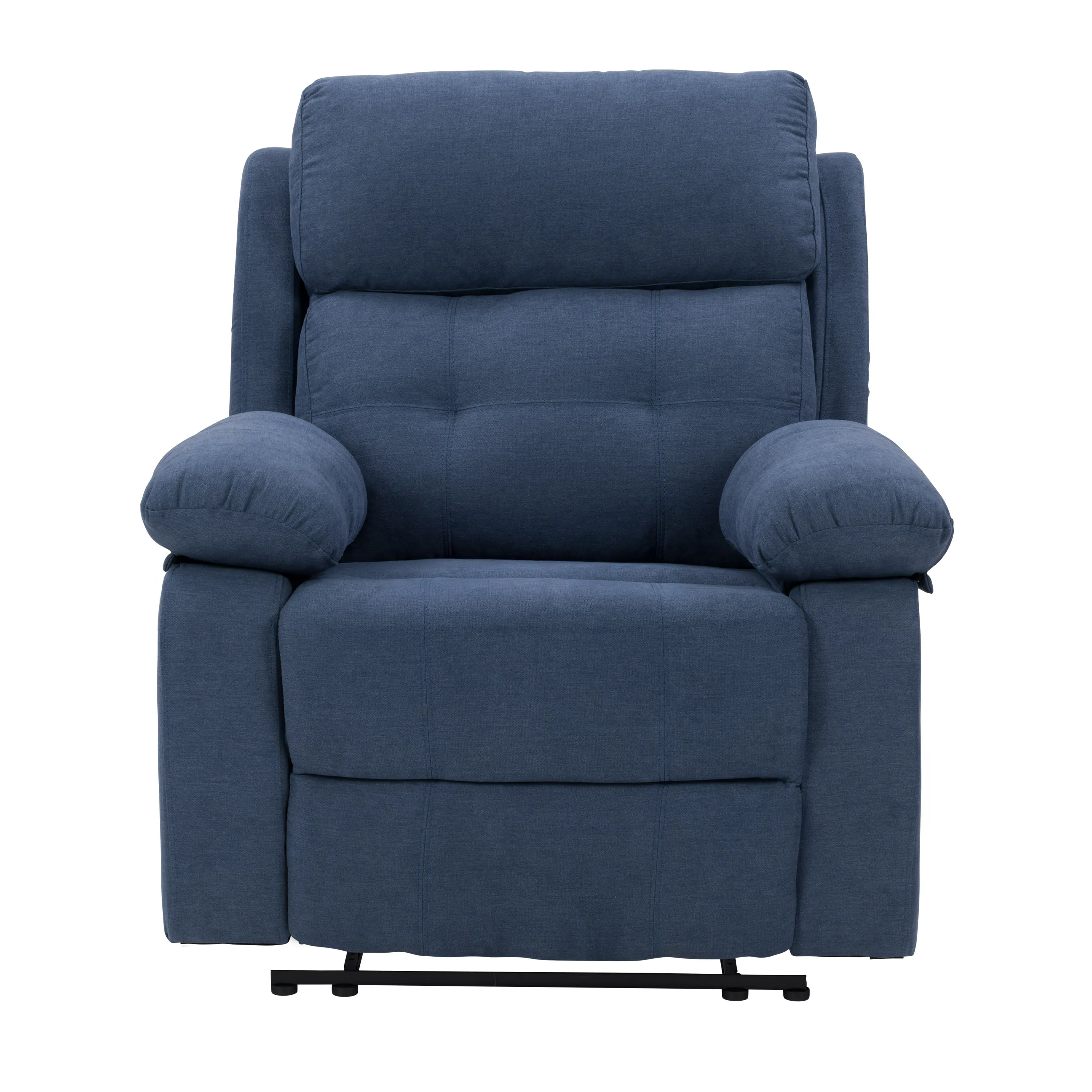 Front. CorLiving - Oren Manual Recliner - Blue.