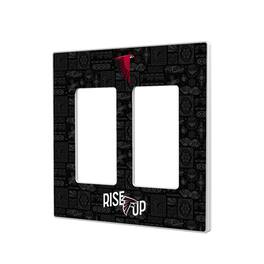 Keyscaper - Atlanta Falcons 2024 Illustrated Limited Edition Double Rocker Light Switch Plate - White