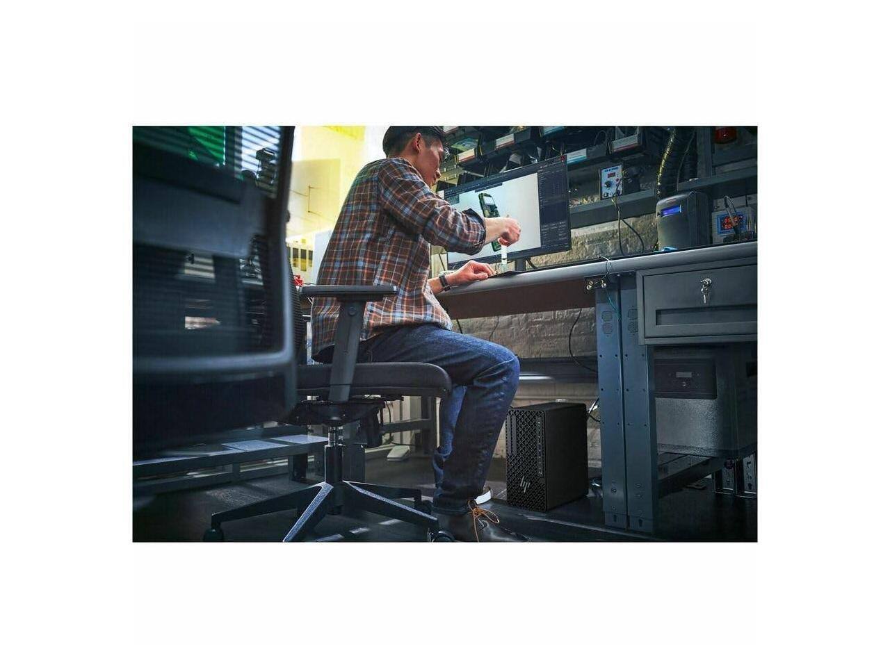 Alt View 9. HP - HP Z1 G1i Desktop - Intel Ultra 7 265 - 64GB - 1TB SSD - Black - Q870 - Win 11 Pro - DDR5 - 500W - Black.