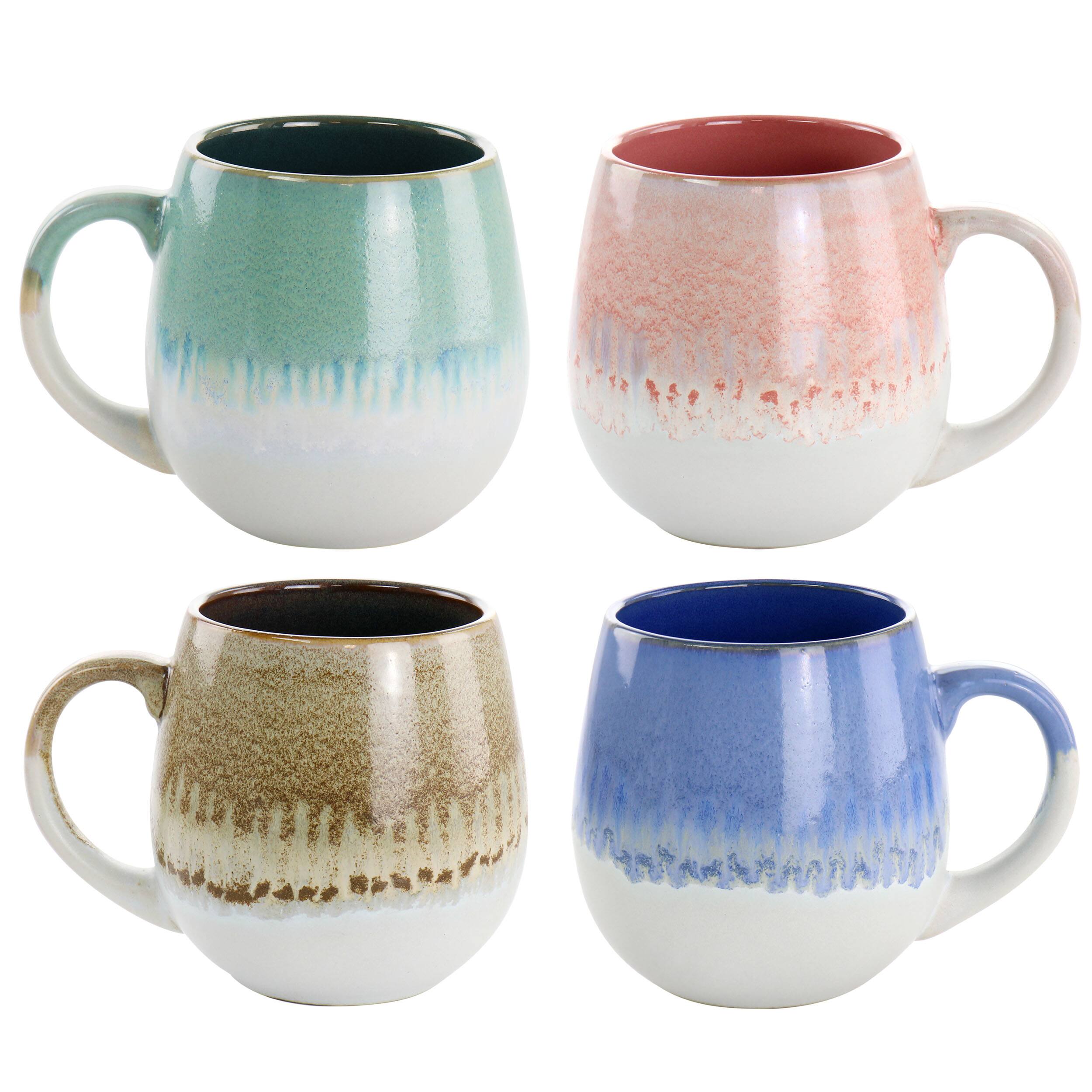 Gibson - Home Avery Creek 4 Piece 19.1oz Stoneware Mug Set Colors - Assorted