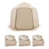Front. VEVOR - Sun Shade Sail Canopy Covers, Fit for 10 x 9.2 ft Screen House Tent, Sun Protection, 5.51 x 4.23 ft 300D Oxford - Beige.