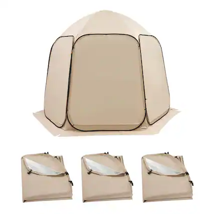 Front. VEVOR - Sun Shade Sail Canopy Covers, Fit for 10 x 9.2 ft Screen House Tent, Sun Protection, 5.51 x 4.23 ft 300D Oxford - Beige.