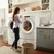 Left. Whirlpool - Whirlpool - 7.4 cu. ft. Front Load Electric Dryer with Intuitive Touch Controls .- White - White.